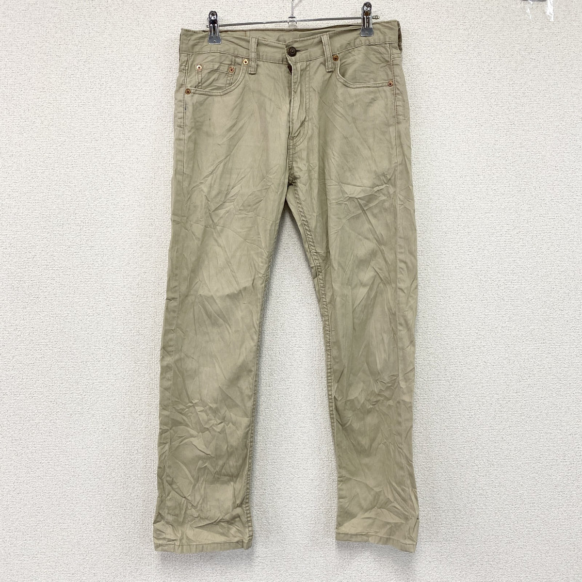 Levi's　リーバイス　513　スリムストレートパンツ　ジップフライ　ベージュ　W29サイズ　古着
