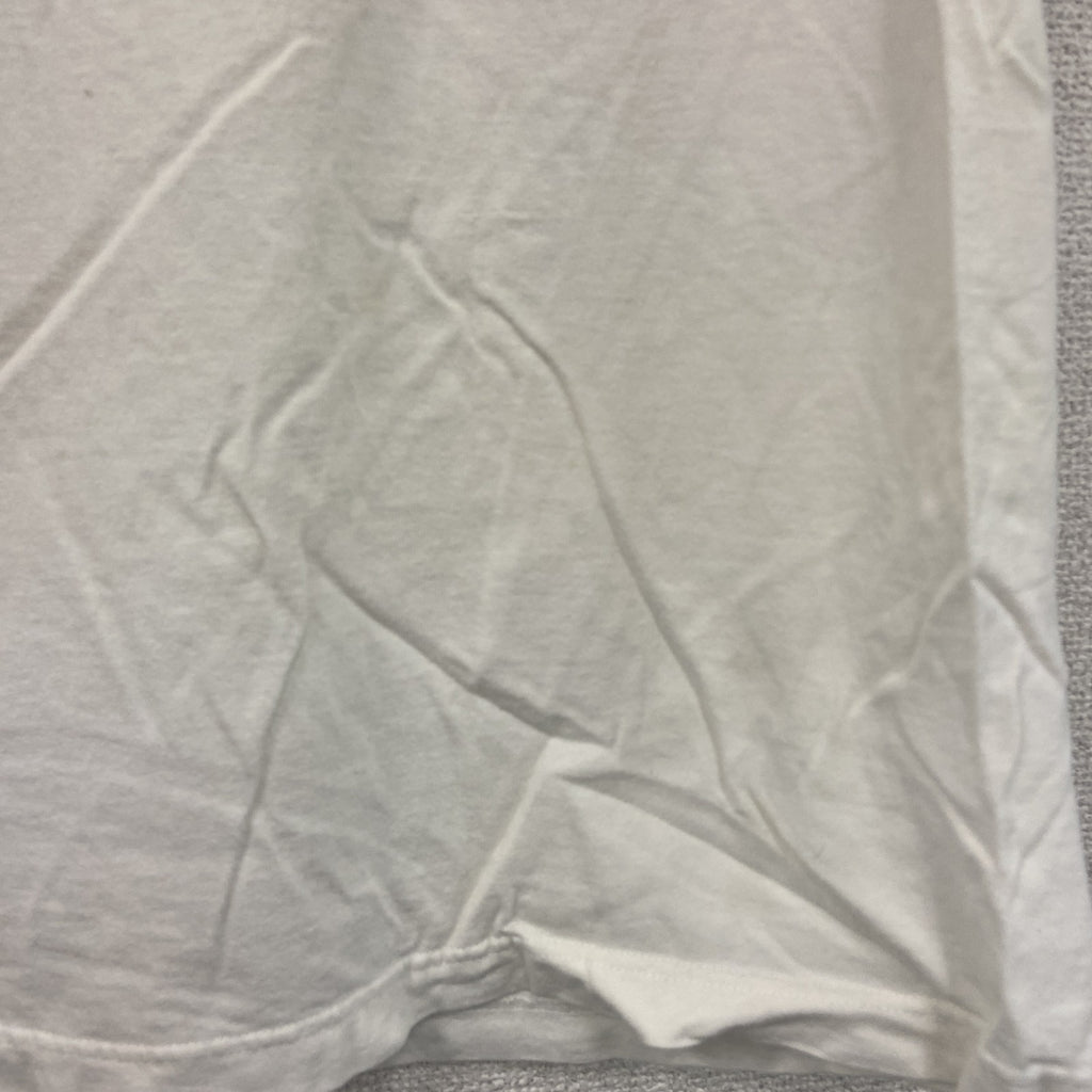 BYE BYE　半袖プリントTシャツ　白　ホワイト　Mサイズ カットソー メンズ コットン 古着