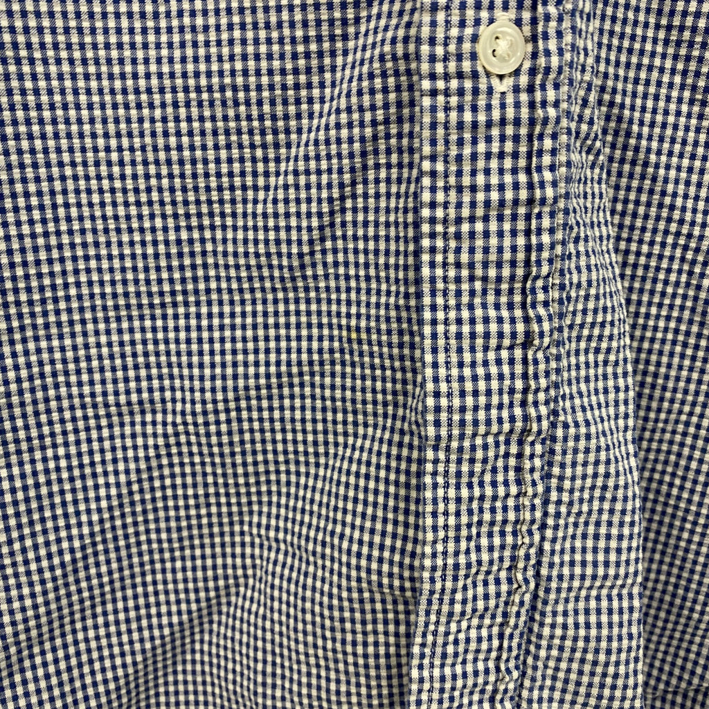 Polo by Ralph Lauren　ポロバイラルフローレン　長袖ボタンダウンシャツ　ギンガムチェック　青　ブルー　Lサイズ メンズ 古着