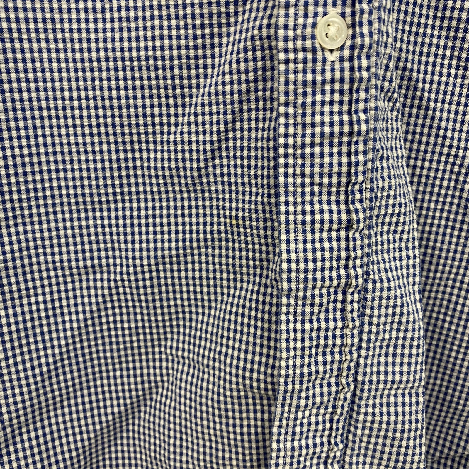 Polo by Ralph Lauren　ポロバイラルフローレン　長袖ボタンダウンシャツ　ギンガムチェック　青　ブルー　Lサイズ メンズ 古着