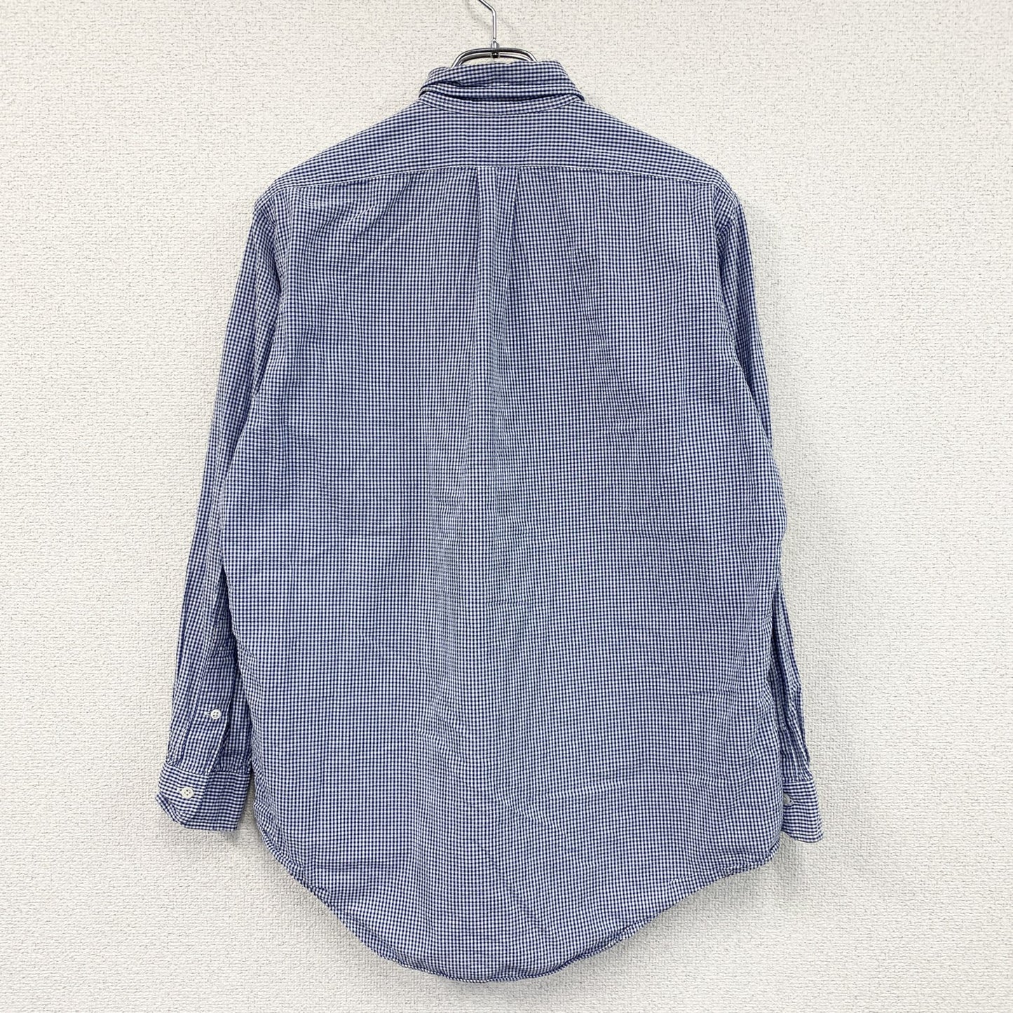 Polo by Ralph Lauren　ポロバイラルフローレン　長袖ボタンダウンシャツ　ギンガムチェック　青　Lサイズ