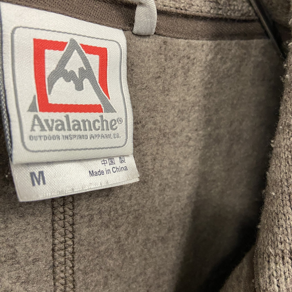 Avalanche　アバランチ　トラックジャケット/ジャージ　刺繍ロゴ　3つポケット　茶色　ブラウン　Mサイズ　古着