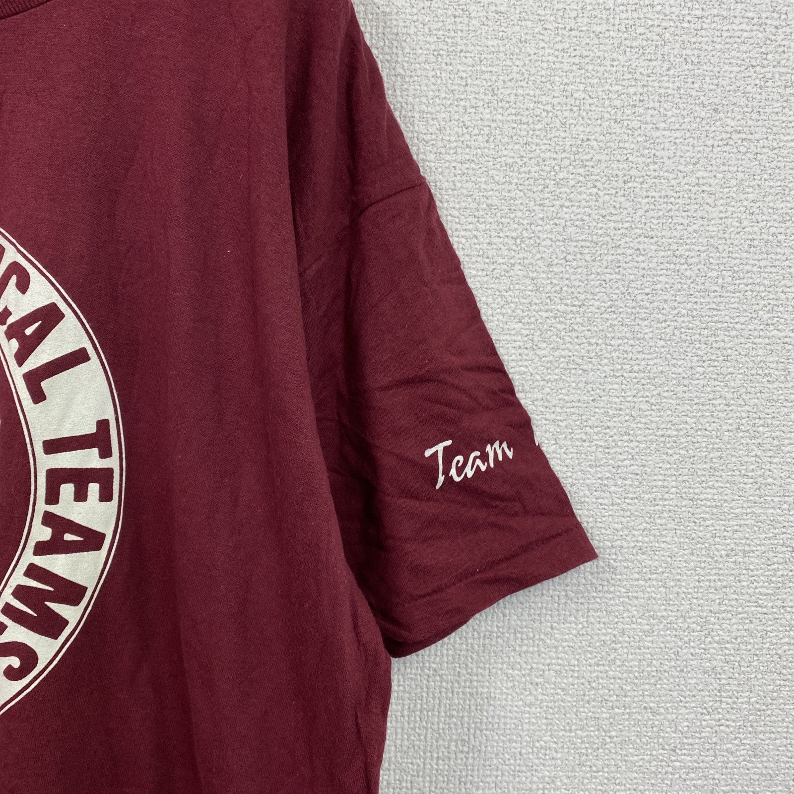 90s　ONEITA　オニータ　半袖プリントTシャツ　ヴィンテージ　シングルステッチ　ボルドー　XLサイズ　古着