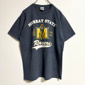 JERZEES　ジャージーズ　半袖クルーネックTシャツ　バックプリント　競馬　マリー州　グレー　灰色　春夏服　Mサイズ　古着