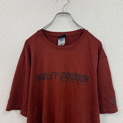 HARLEY DAVIDSON　ハーレーダビッドソン　半袖プリントTシャツ　エンジ　XLサイズ