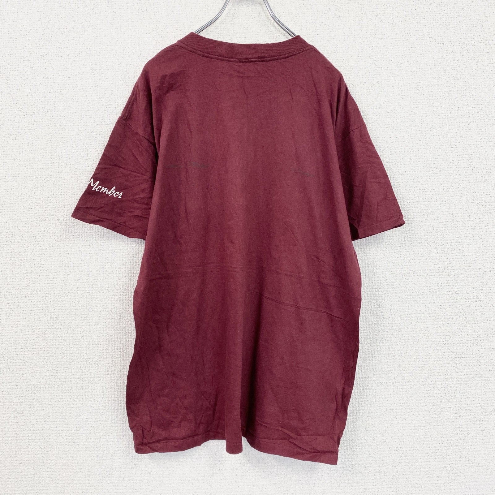 90s　ONEITA　オニータ　半袖プリントTシャツ　ヴィンテージ　シングルステッチ　ボルドー　XLサイズ　古着
