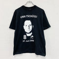 hunnel　ヒュンメル　トーマスシュワルツ　半袖プリントTシャツ　サッカー　黒　ブラック　Lサイズ　古着