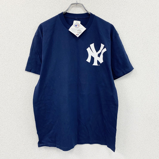 Majestic　ニューヨークヤンキース　デレクジーター　半袖プリントTシャツ　デッドストック　紺　ネイビー　Lサイズ　
