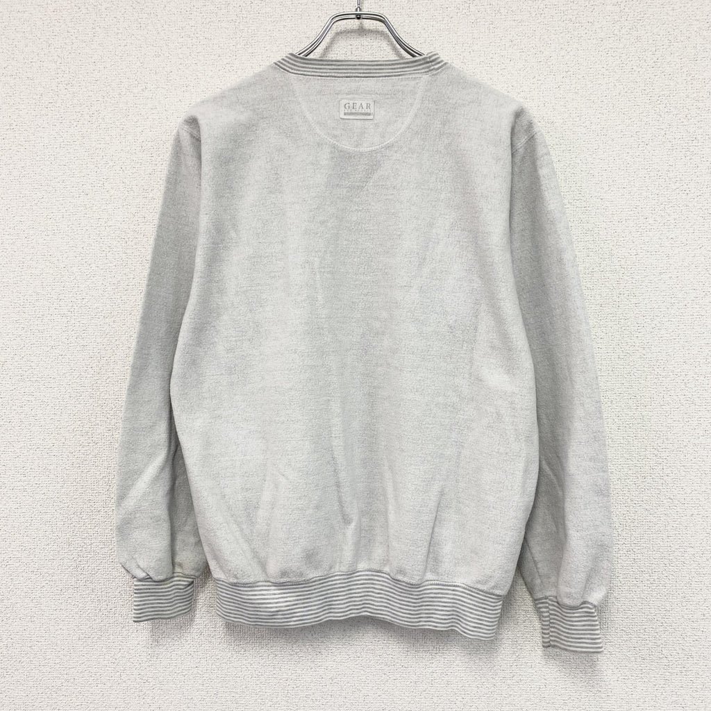 90s　Gear For Sports　スウェット/トレーナー　アーチプリント　前V　リブライン　ヴィンテージ　灰色　グレー