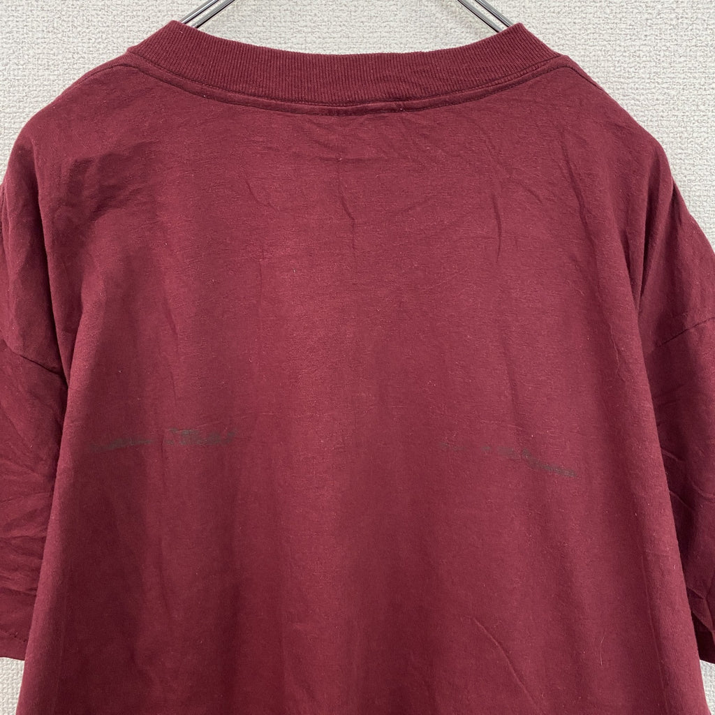 90s　ONEITA　オニータ　半袖プリントTシャツ　ヴィンテージ　シングルステッチ　ボルドー　XLサイズ　古着