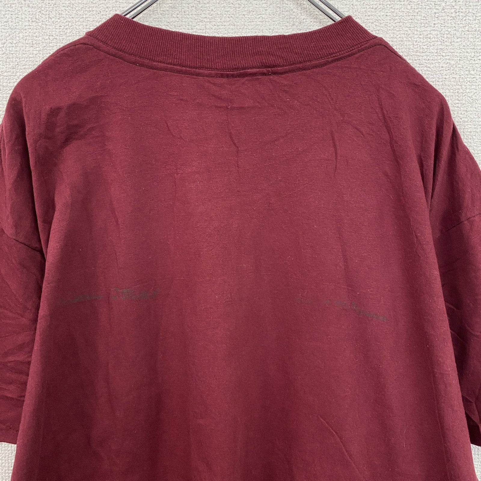 90s　ONEITA　オニータ　半袖プリントTシャツ　ヴィンテージ　シングルステッチ　ボルドー　XLサイズ　古着