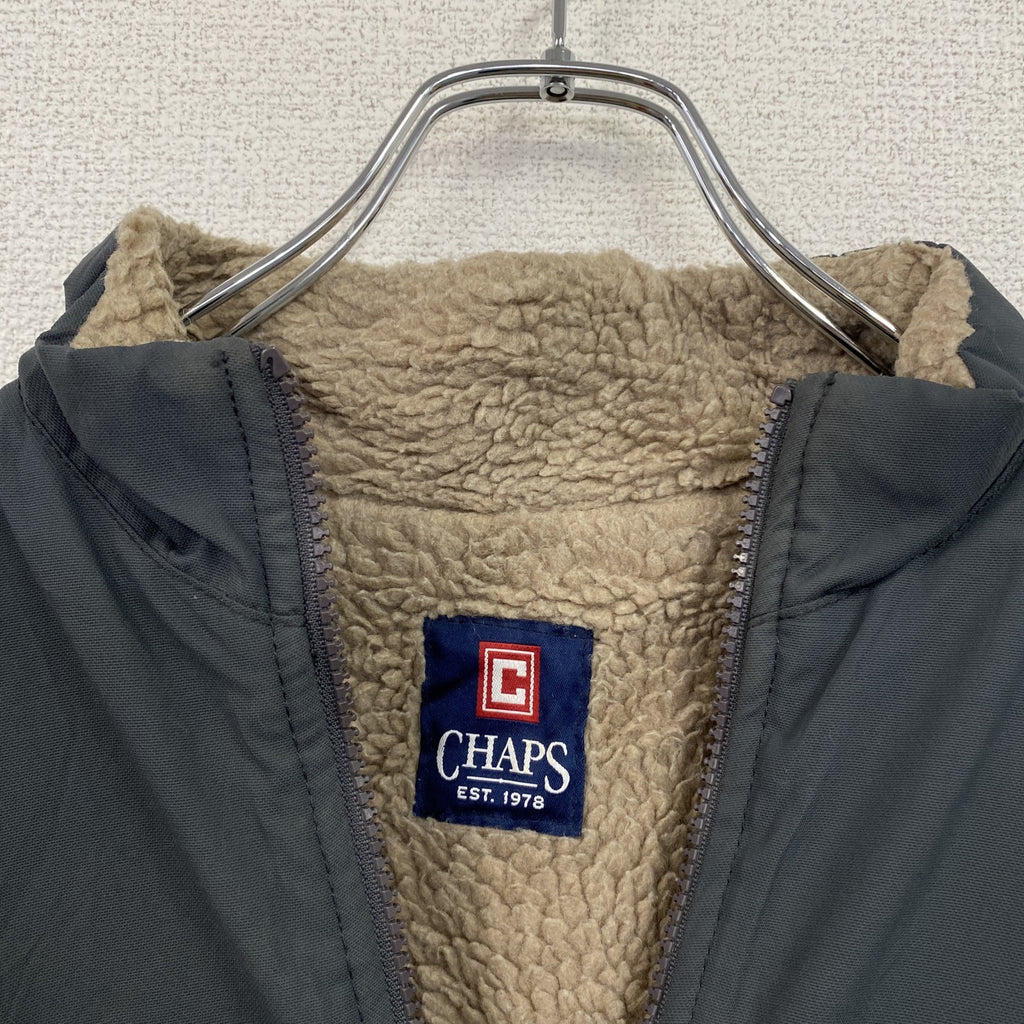 CHAPS　チャップス　ラルフローレン　フルジップジャケット　ボアライナー　グレー　灰色　Mサイズ　古着
