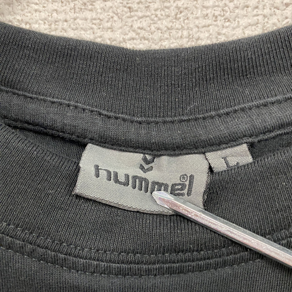 hunnel　ヒュンメル　トーマスシュワルツ　半袖プリントTシャツ　サッカー　黒　ブラック　Lサイズ　古着