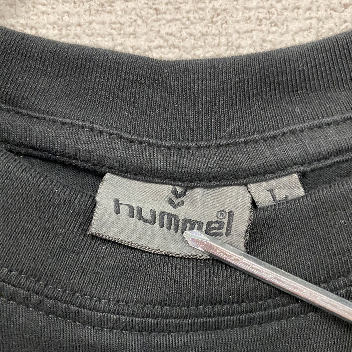 hunnel　ヒュンメル　トーマスシュワルツ　半袖プリントTシャツ　サッカー　黒　ブラック　Lサイズ　古着