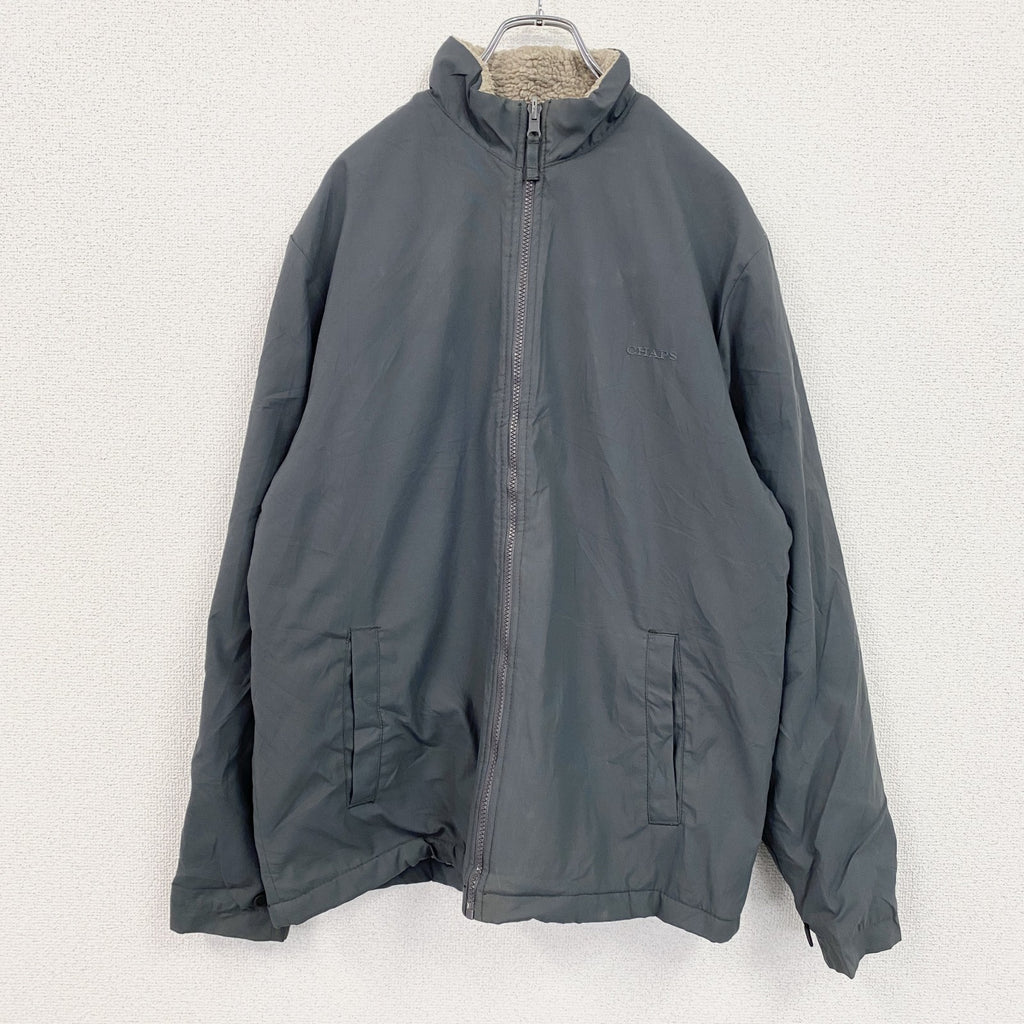 CHAPS　チャップス　ラルフローレン　フルジップジャケット　ボアライナー　グレー　灰色　Mサイズ　古着