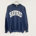 90s　United Sports　スウェット/トレーナー　HARVARD　アーチプリント　紺　ネイビー　Lサイズ ヴィンテージ スウェットトップス メンズ コットン 古着