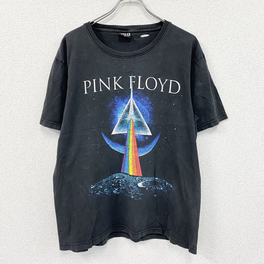 00s　Pink Floyd　ピンクフロイド　半袖プリントTシャツ　バンドT　フェード　黒　ブラック　Lサイズ　　古着