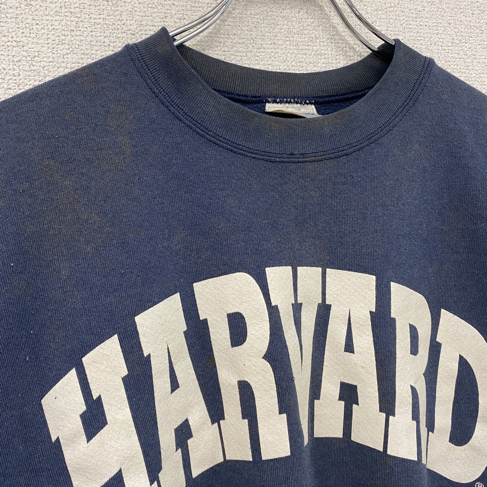 90s　United Sports　スウェット/トレーナー　HARVARD　アーチプリント　紺　ネイビー　Lサイズ ヴィンテージ スウェットトップス メンズ コットン 古着