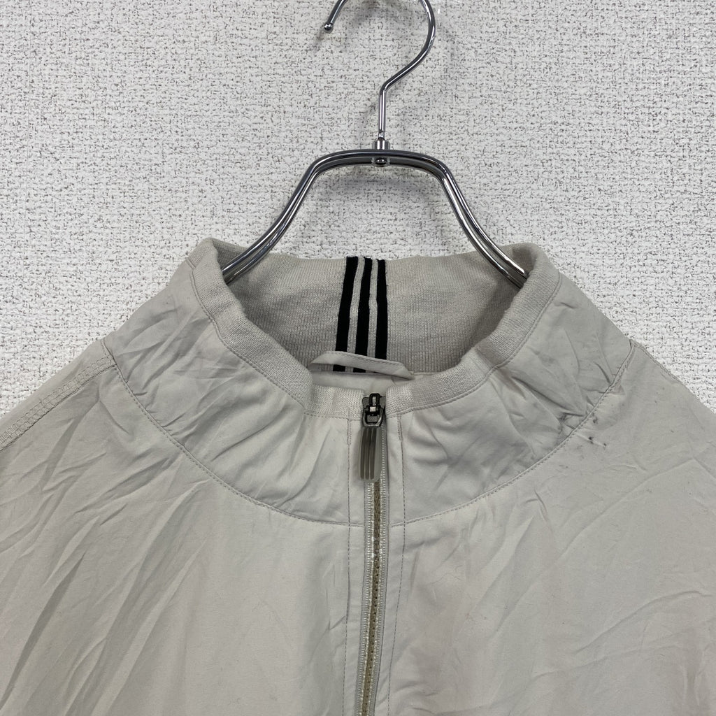 adidas　アディダス　プルオーバージャケット　ハーフジップ　オフホワイト　XLサイズ　古着
