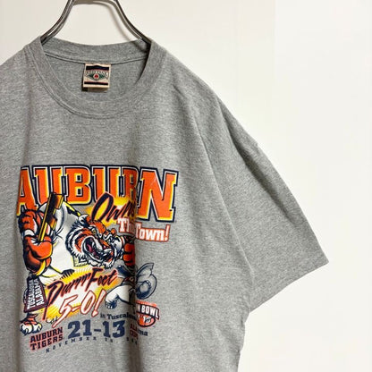 古着 used　REDOAK　半袖オフィシャルプリントTシャツ　アメフト　AUBURN IRON BOWL　グレー　XLサイズ