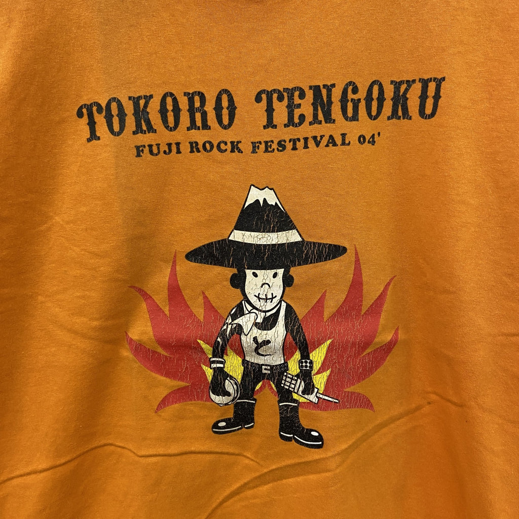 00s　anvil　アンヴィル　半袖Tシャツ　フジロックフェスティバル　ヴィンテージ　オレンジ　Lサイズ　古着