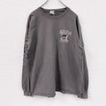 GILDAN　ギルダン　長袖プリントTシャツ/ロンT　ビーグル　灰色　グレー　Lサイズ　古着