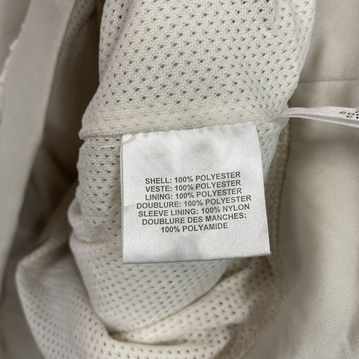 adidas　アディダス　プルオーバージャケット　ハーフジップ　オフホワイト　XLサイズ　古着