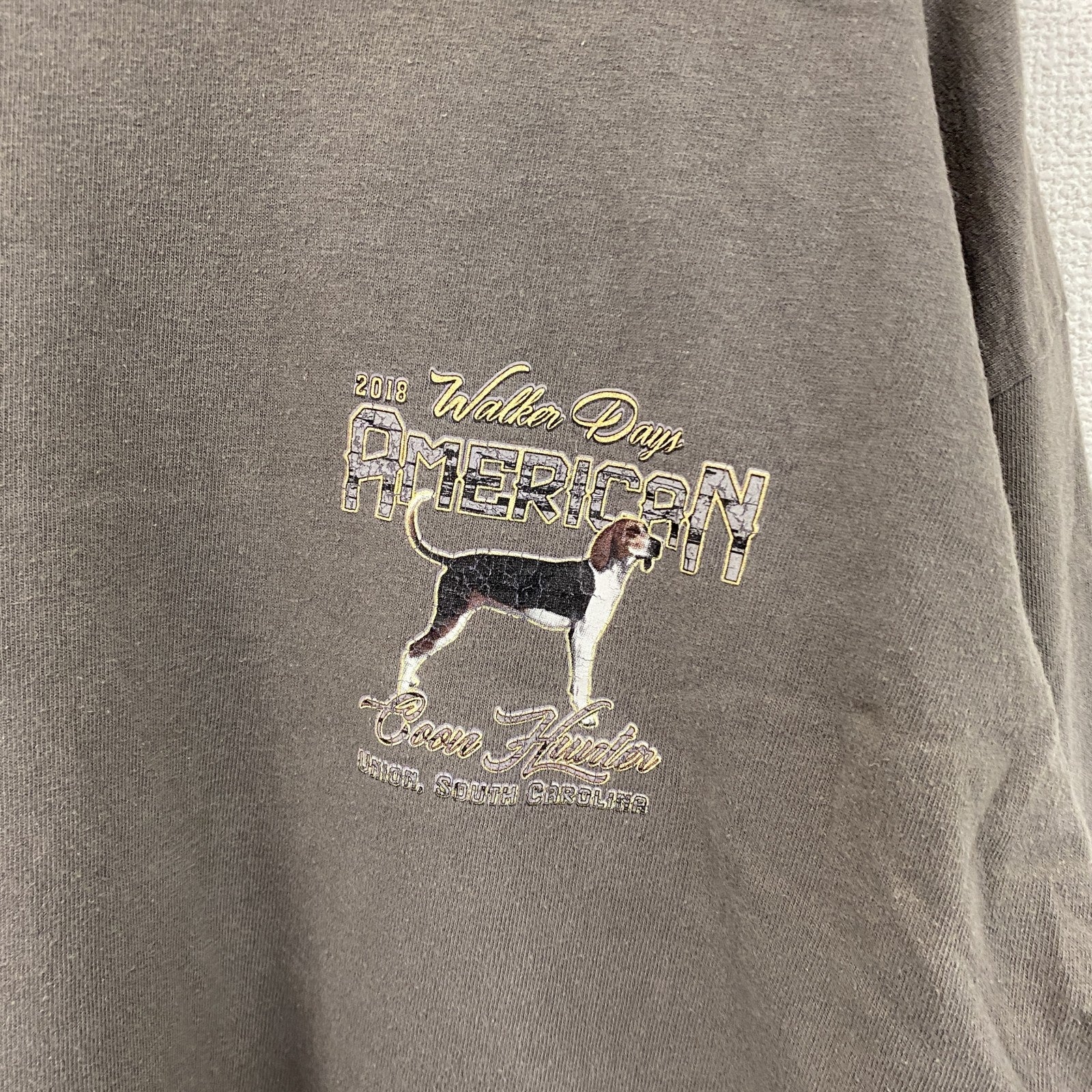 GILDAN　ギルダン　長袖プリントTシャツ/ロンT　ビーグル　灰色　グレー　Lサイズ　古着