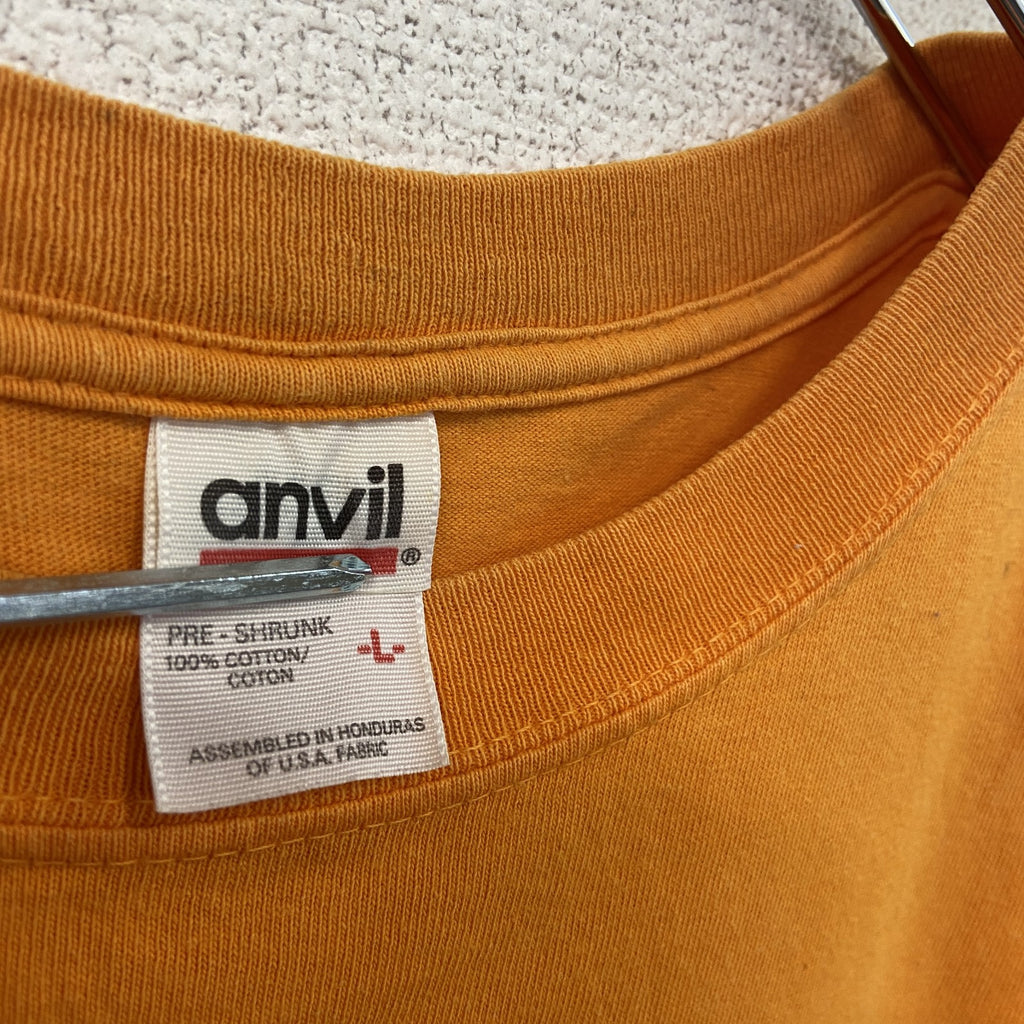 00s　anvil　アンヴィル　半袖Tシャツ　フジロックフェスティバル　ヴィンテージ　オレンジ　Lサイズ　古着