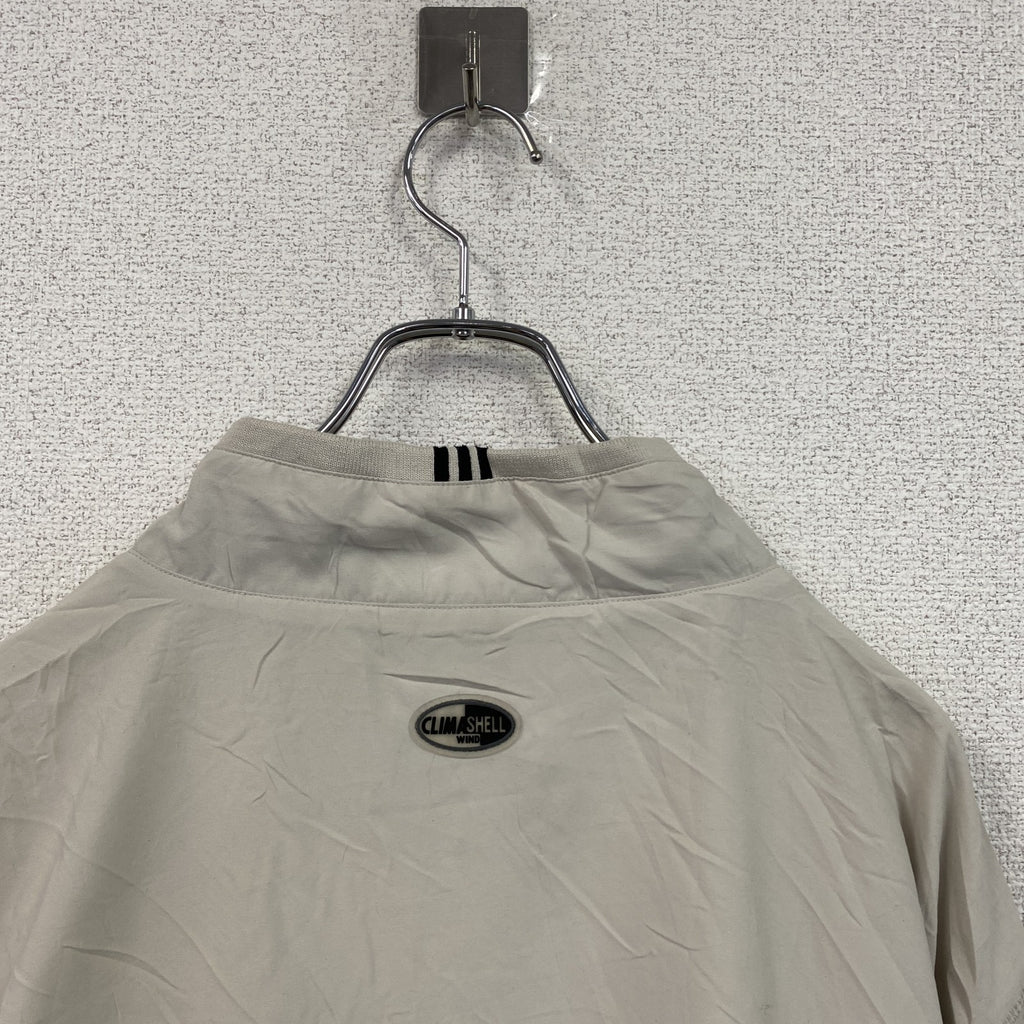 adidas　アディダス　プルオーバージャケット　ハーフジップ　オフホワイト　XLサイズ　古着