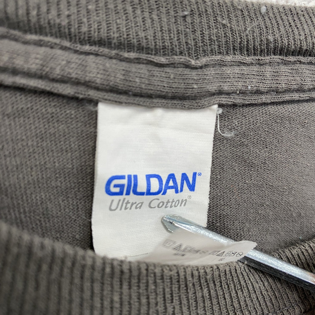 GILDAN　ギルダン　長袖プリントTシャツ/ロンT　ビーグル　灰色　グレー　Lサイズ　古着