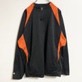 HOLLOWAY　ホロウェイ　長袖ハーフジッププルオーバー　ジャージ　トラックジャケット　黒　ブラック　オレンジ　XLサイズ　古着