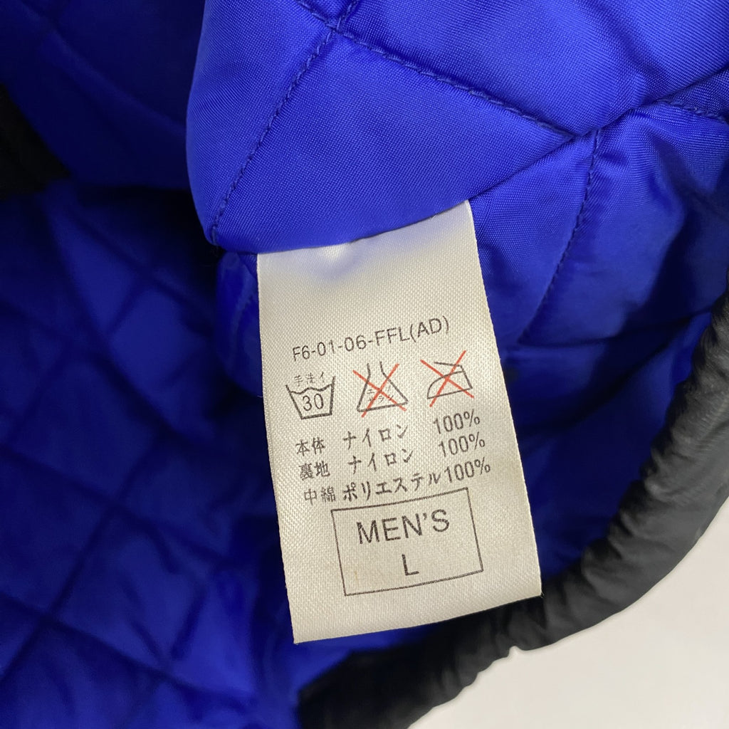 90s　NIKE　ナイキ　モッズコート　ベンチコート　中綿入り　ヴィンテージ　スウッシュ　黒　ブラック　Lサイズ　古着