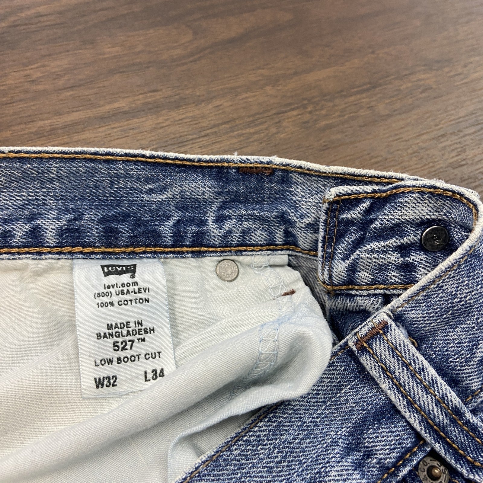Levi's　リーバイス　Low Boot Cut　523　デニムパンツ/ジーンズ　ジップフライ　インディゴ　W32サイズ　古着