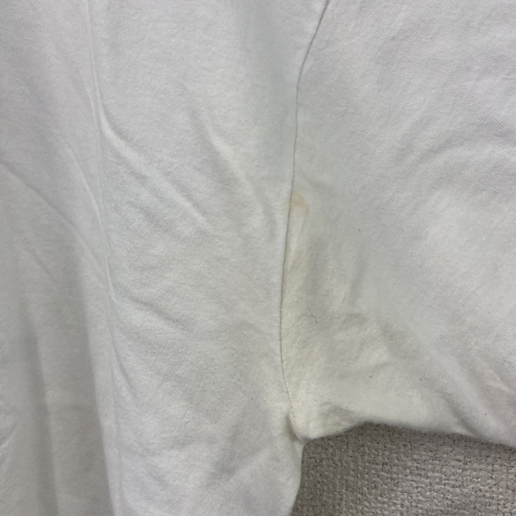 FRUIT OF THE LOOM　フルーツオブザルーム　半袖プリントTシャツ　シングルステッチ　白　ホワイト　2XLサイズ カットソー メンズ コットン 古着