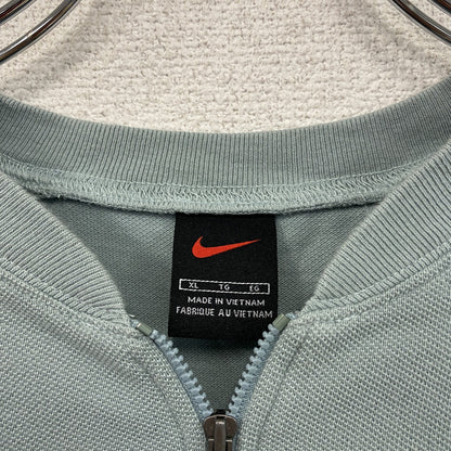 NIKE　ナイキ　ハーフジップ半袖Tシャツ　水色　ライトブルー　グレー　XLサイズ　