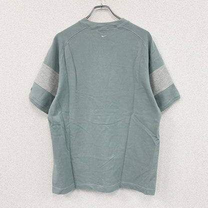 NIKE　ナイキ　ハーフジップ半袖Tシャツ　水色　ライトブルー　グレー　XLサイズ　