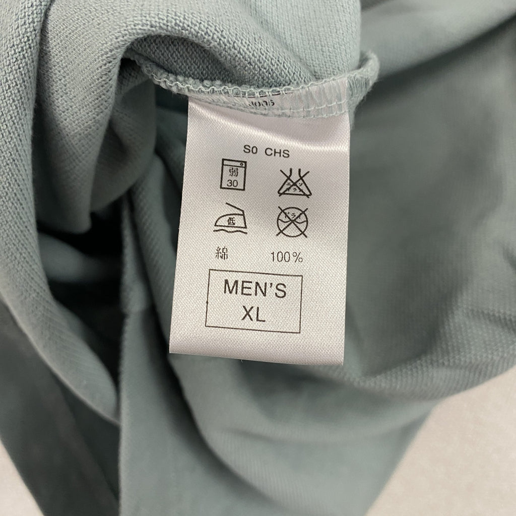 ～00s　NIKE　ナイキ　ハーフジップ半袖Tシャツ　ヴィンテージ　水色　ライトブルー　グレー　XLサイズ カットソー メンズ コットン 古着