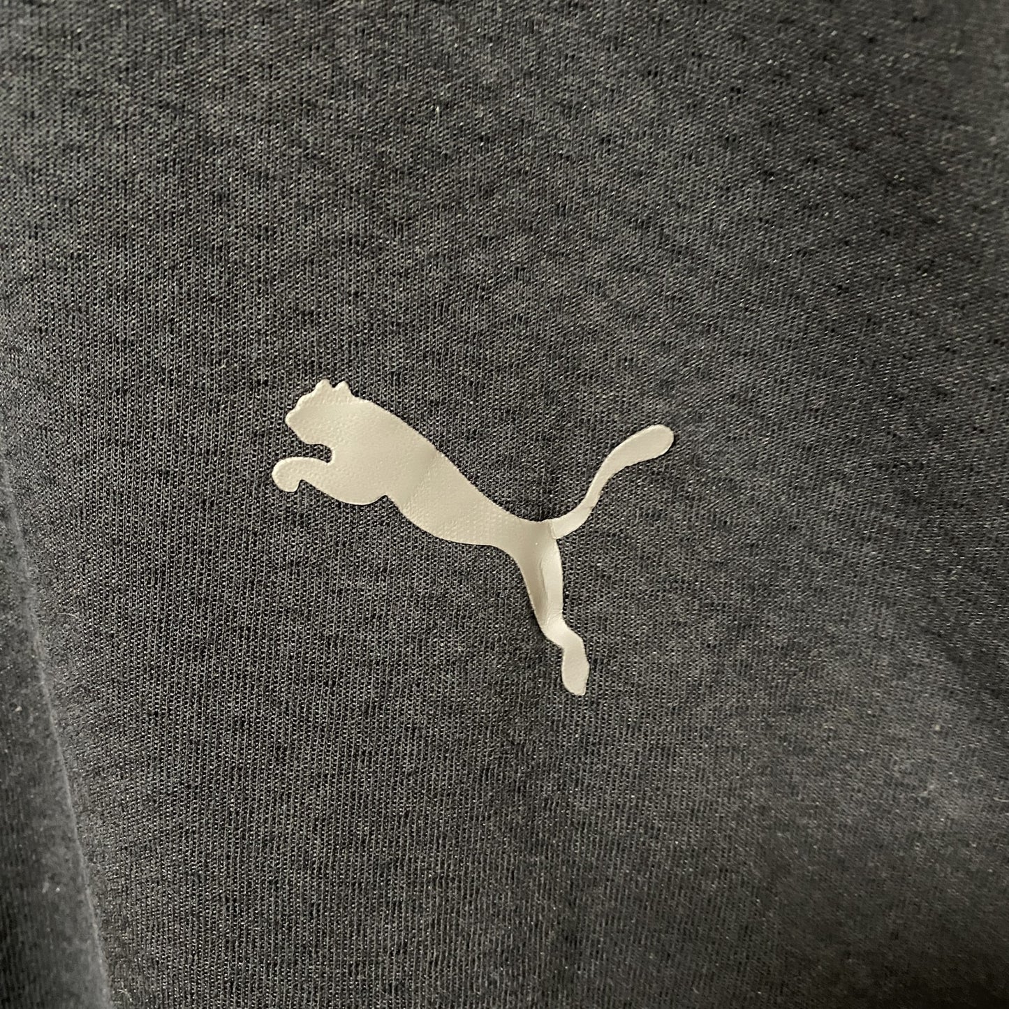 古着 used PUMA プーマ　長袖フルジップジャージ　トラックジャケット　ワンポイントロゴ　スポーティー　ブラック　Lサイズ