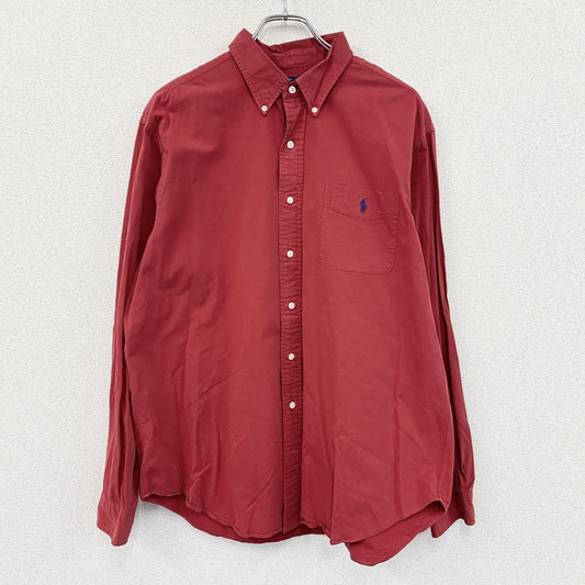 Ralph Lauren　ラルフローレン　CLASSIC FIT　長袖ボタンダウンシャツ　赤　レッド　XLサイズ