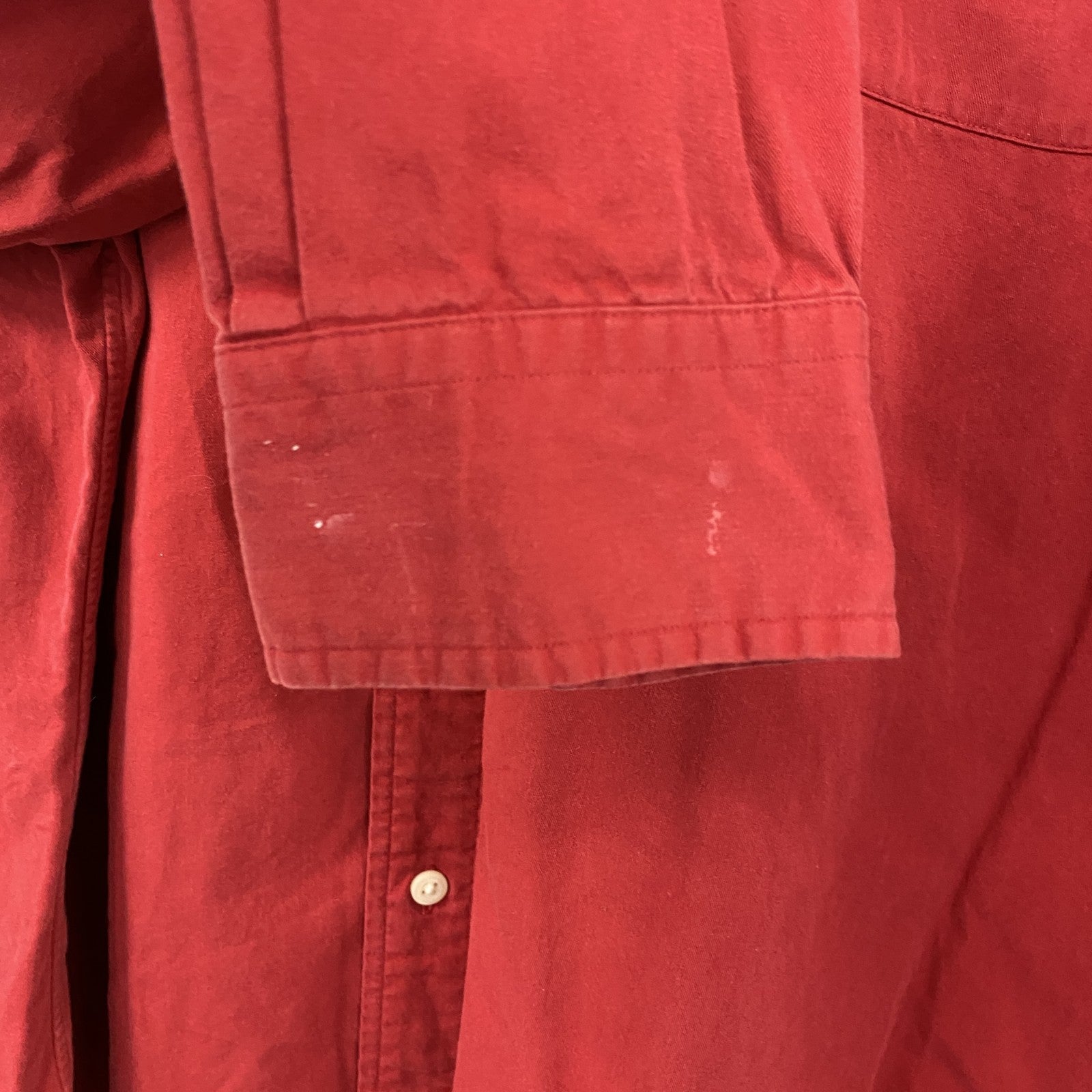 Ralph Lauren　ラルフローレン　CLASSIC FIT　長袖ボタンダウンシャツ　赤　レッド　XLサイズ　古着