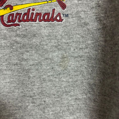 古着 used　Majestic　半袖オフィシャルプリントTシャツ　MLB　Cardinals　グレー　春夏服　XLサイズ