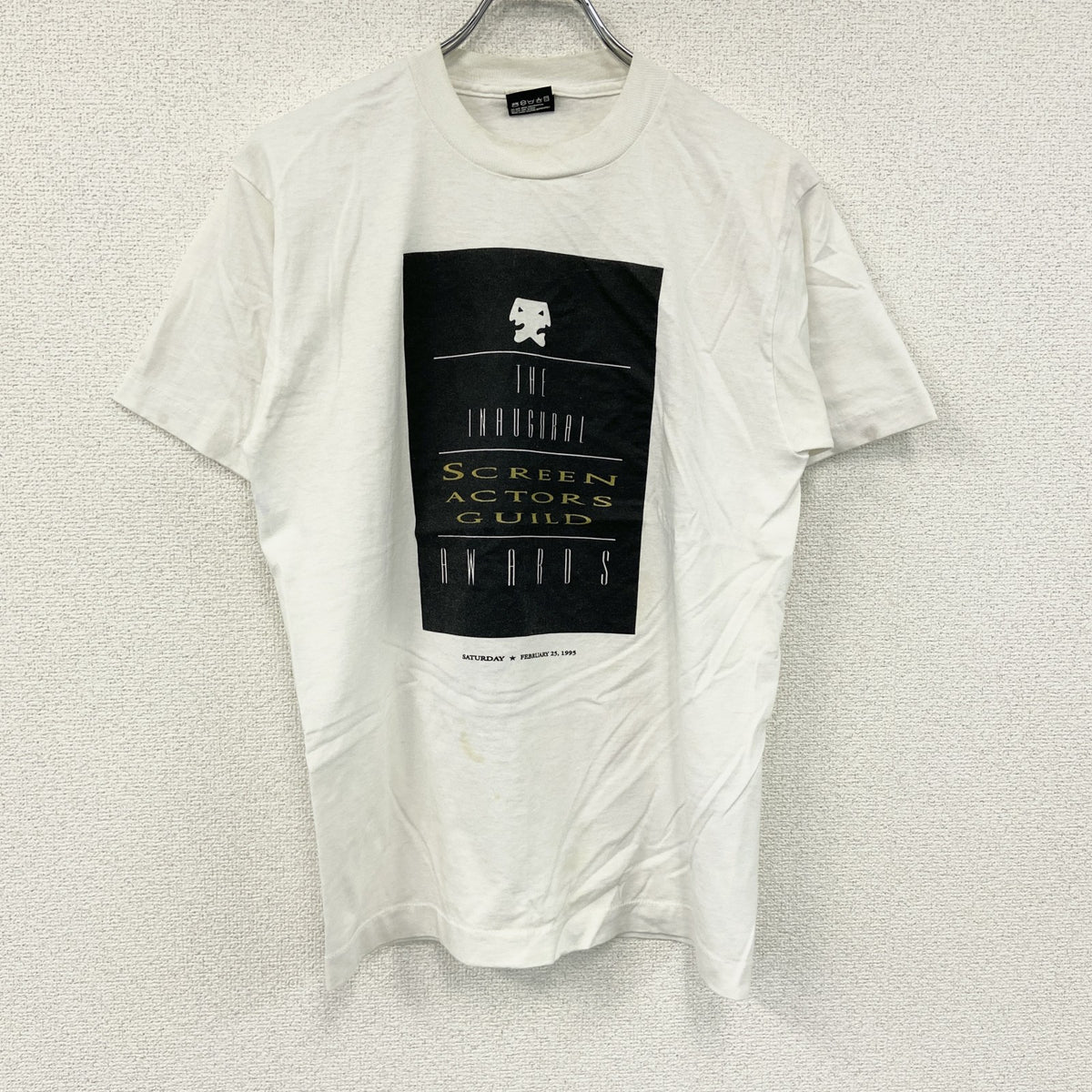 FRUIT OF THE LOOM　フルーツオブザルーム　半袖プリントTシャツ　シングルステッチ　白　ホワイト　Mサイズ カットソー メンズ コットン 古着