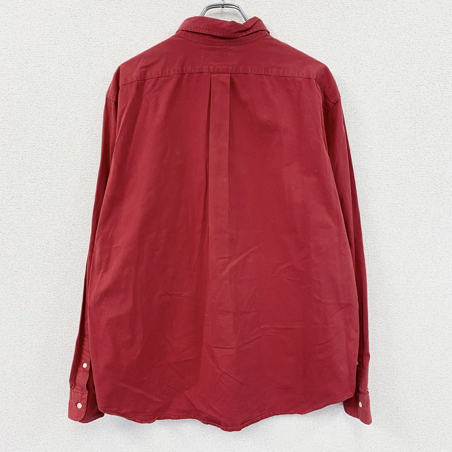 Ralph Lauren　ラルフローレン　長袖シャツ　ボタンダウンシャツ　無地　赤　レッド　XLサイズ