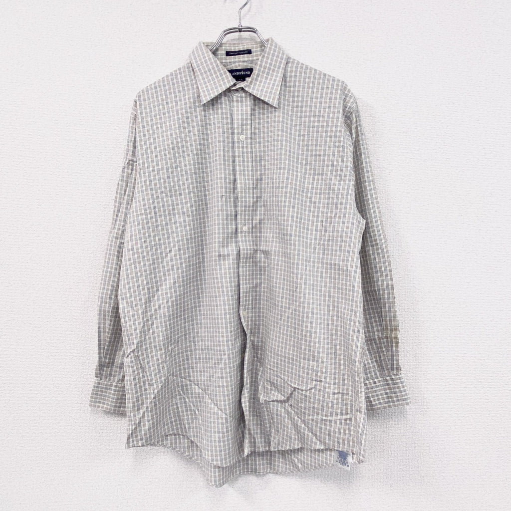 LAND’S END　ランズエンド　長袖シャツ　チェック柄　16・33サイズ　古着