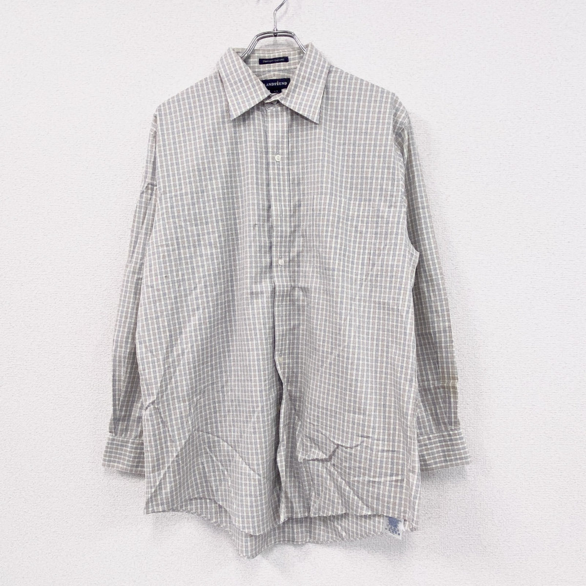 LAND’S END　ランズエンド　長袖シャツ　チェック柄　16・33サイズ　古着