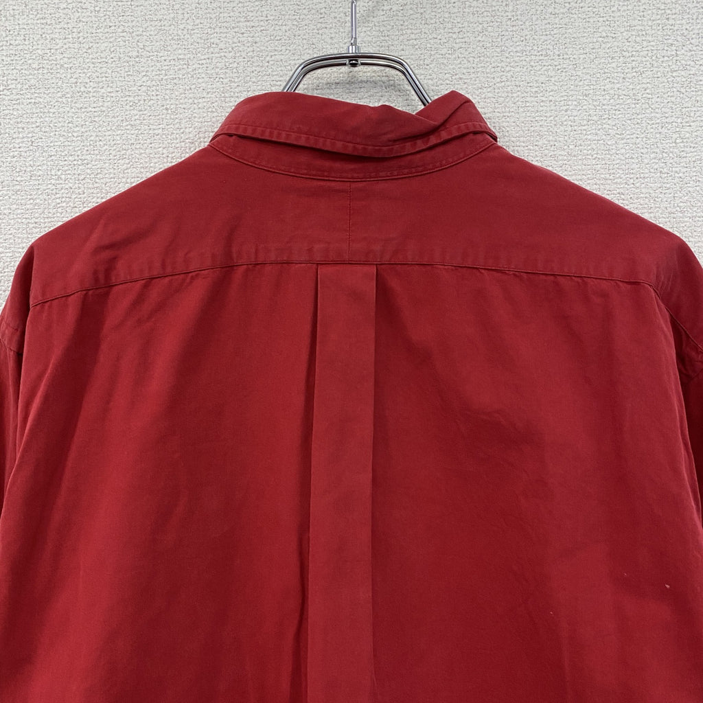 Ralph Lauren　ラルフローレン　CLASSIC FIT　長袖ボタンダウンシャツ　赤　レッド　XLサイズ　古着