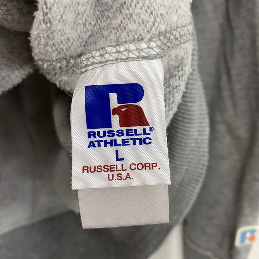 RUSSELL ATHLETIC　ラッセルアスレチック　フルジップスウェットパーカー/フーディー　ワッペン　灰色　グレー　Lサイズ