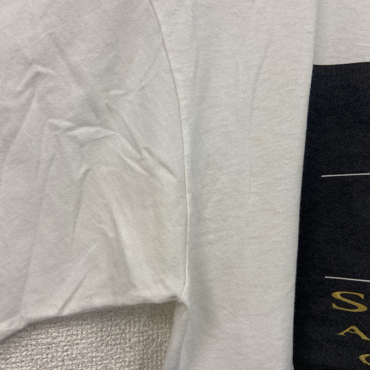 FRUIT OF THE LOOM　フルーツオブザルーム　半袖プリントTシャツ　シングルステッチ　白　ホワイト　Mサイズ カットソー メンズ コットン 古着