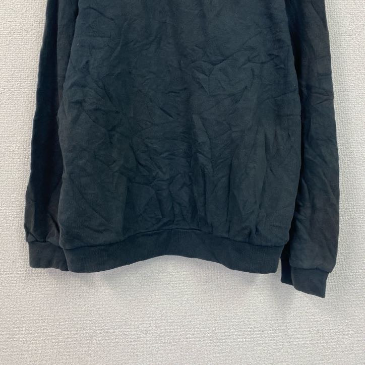 00s　adidas　アディダス　スウェット/トレーナー　ヴィンテージ　パフォーマンスロゴ　黒　ブラック　XLサイズ　古着
